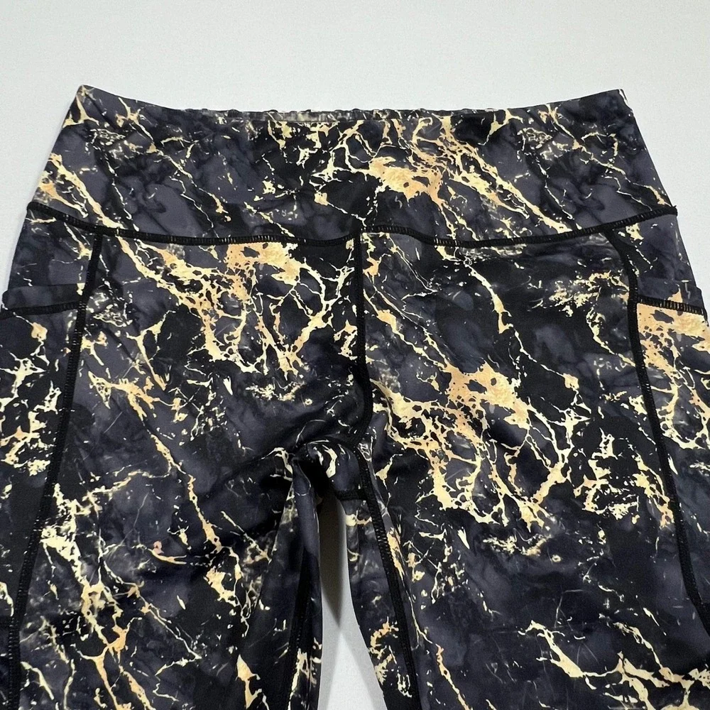 Constantly Varied Gear Leggings‎ Gold Marble Squat Proof Gym Training Women's XL